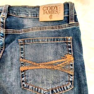 Cody James Straight Leg Stone Cold Relaxed Fit Medium Wash Jean: Size 35x32.